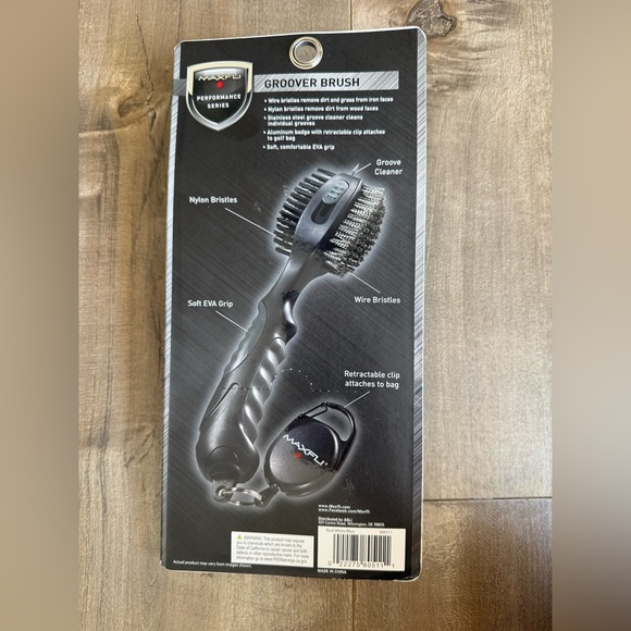 NEW Maxfli Groover Brush Golf Performance Series Red Retractable Clip Multi Tool - Picture 4 of 5
